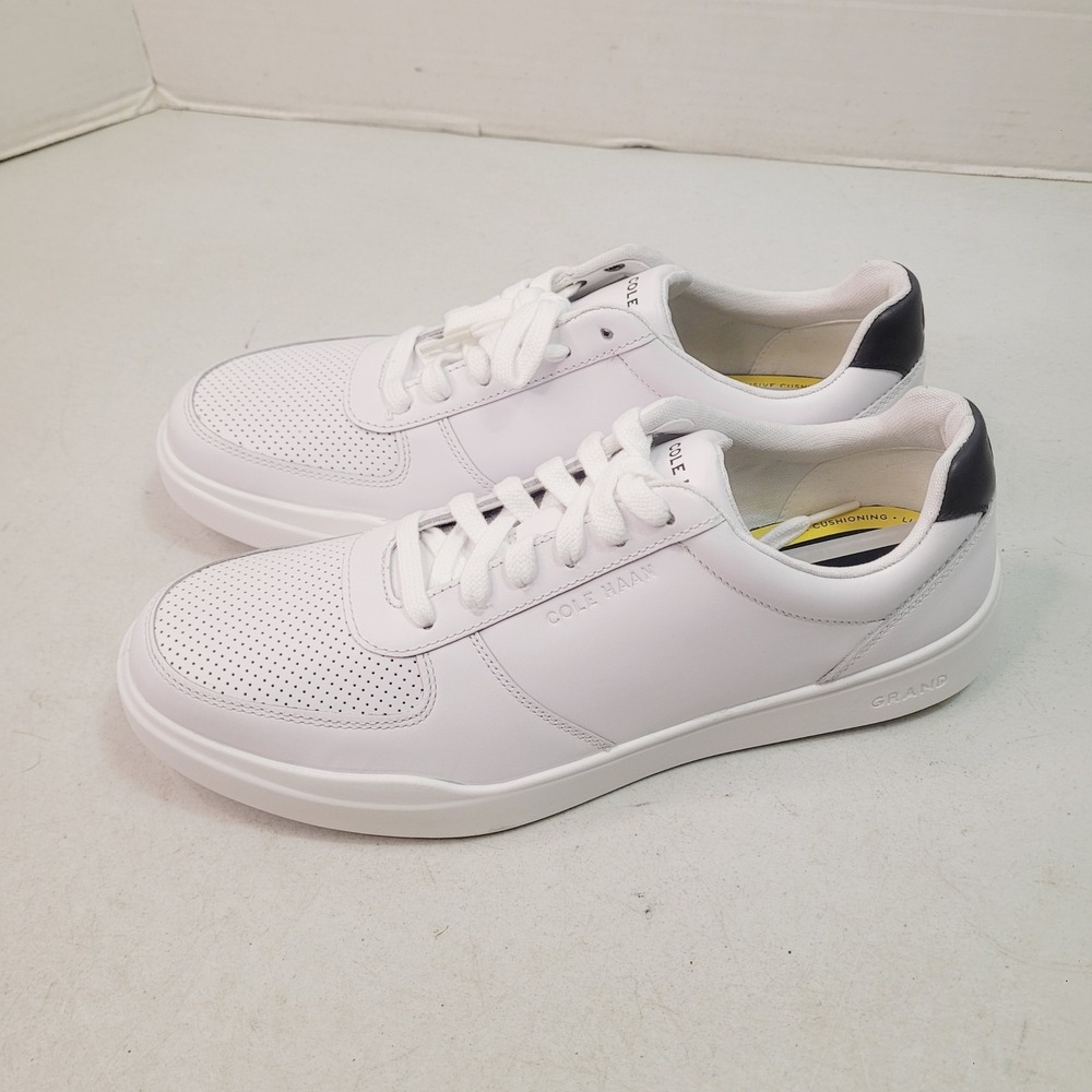 Cole Haan Grand Crosscourt Sneakers Mens 9.5 White Leather Low Top Shoes - Picture 9 of 11